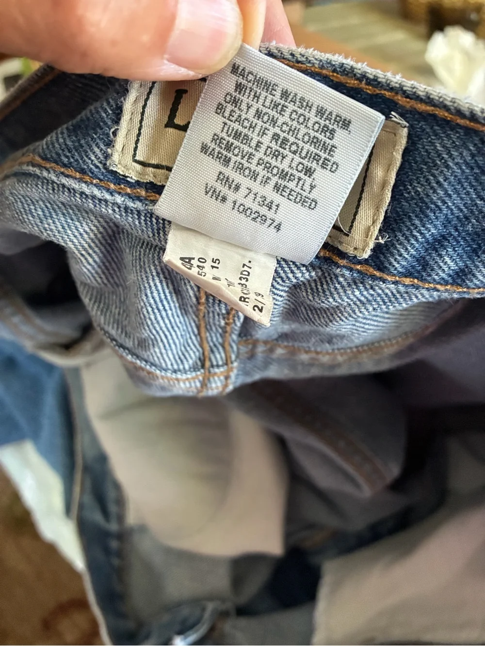 L.L. Bean Men's Straight Jeans in Blue Denim 42x29